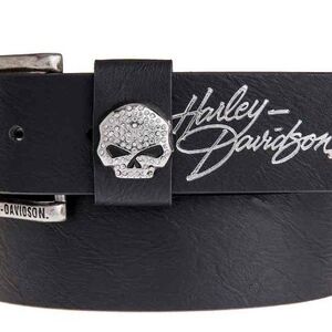 Harley-Davidson Women's Rock Candy Embellished Willie G Skull Belt
